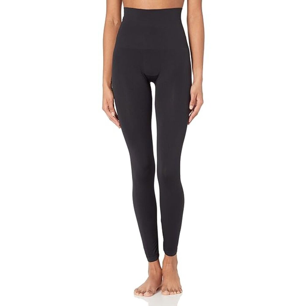 Arabella Women's Seamless Shapewear Legging with Tummy Control Black Medium NWT